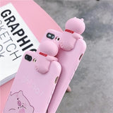 Cute Cartoon 3D Pink Pig Letters Phone Case Back Cover - iPhone XS Max/XR/XS/X/8 Plus/8/7 Plus/7/6s Plus/6s/6 Plus/6 - halloladies