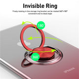 Clear Ring Stand Holder Magnet Adsorption Soft TPU Phone Case Back Cover for iPhone 11/11 Pro/11 Pro Max/XS Max/XR/XS/X/8 Plus/8/7 Plus/7 - halloladies