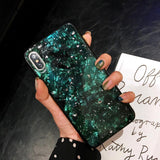 Glitter Marble Silver Foil Shell Soft TPU Phone Case Back Cover for iPhone 11/11 Pro/11 Pro Max/XS Max/XR/XS/X/8 Plus/8/7 Plus/7 - halloladies