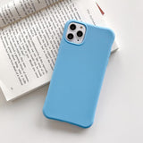 Candy Color Soft Silicone Phone Case Back Cover for iPhone 11/11 Pro/11 Pro Max/XS Max/XR/XS/X/8 Plus/8/7 Plus/7 - halloladies
