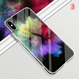 Color Edge Glossy Tempered Glass Phone Case Back Cover for iPhone 11 Pro Max/11 Pro/11/XS Max/XR/XS/X/8 Plus/8 - halloladies