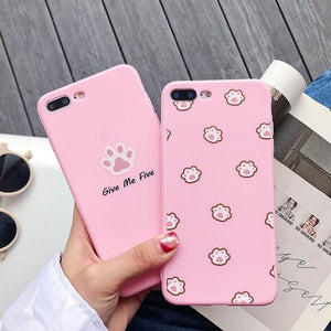 Cute Cartoon Cat Paw Soft Phone Case Back Cover - iPhone XS Max/XR/XS/X/8 Plus/8/7 Plus/7/6s Plus/6s/6 Plus/6 - halloladies