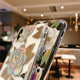 Simple Flower Soft Phone Case Back Cover - iPhone 11/11 Pro/11 Pro Max/XS Max/XR/XS/X/8 Plus/8/7 Plus/7 - halloladies
