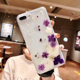 Real Dried Flower Transparent Phone Case Back Cover - iPhone 11 Pro Max/11 Pro/11/XS Max/XR/XS/X/8 Plus/8/7 Plus/7/6s Plus/6s/6 Plus/6 - halloladies