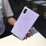 Diamond Pattern Monochrome Square Silicone Phone Case Back Cover for IPhone XS Max/XR/XS/X/8 Plus/8/7 Plus/7/6s Plus/6s/6 Plus/6 - halloladies