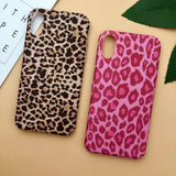 Fashion Leopard Print Matte Hard Phone Case Back Cover - iPhone 11/11 Pro/11 Pro Max/XS Max/XR/XS/X/8 Plus/8/7 Plus/7 - halloladies