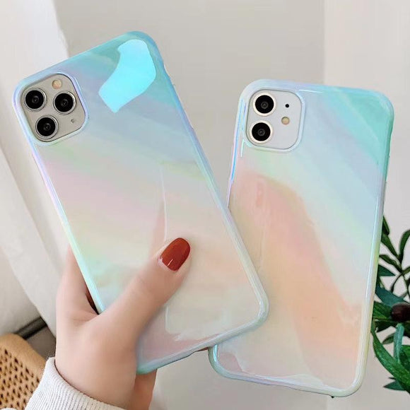 Blu-ray Glitter Glossy Soft Phone Case Back Cover - iPhone 11/11 Pro/11 Pro Max/XS Max/XR/XS/X/8 Plus/8/7 Plus/7 - halloladies