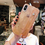 Glitter Powder Shining Transparent Soft Silicone Wrist Strap Phone Case Back Cover for iPhone 12/12 pro/12 mini/ 12 pro max/11 Pro Max/11 Pro/11/XS Max/XR/XS/X/8 Plus/8/7 Plus/7/6s Plus/6s/6 Plus/6 - halloladies