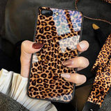 Luxury Leopard Print Tempered Glass With Lanyard Phone Case Back Cover - iPhone 11 Pro Max/11 Pro/11/XS Max/XR/XS/X/8 Plus/8 - halloladies