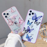 Glitter Butterfly Laser Frame Soft Phone Case Back Cover for iPhone 12 Pro Max/12 Pro/12/12 Mini/SE/11 Pro Max/11 Pro/11/XS Max/XR/XS/X/8 Plus/8 - halloladies