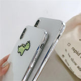 Cartoon Cute Dinosaur Clear Phone Case Back Cover - iPhone 11 Pro Max/11 Pro/11/XS Max/XR/XS/X/8 Plus/8/7 Plus/7 - halloladies