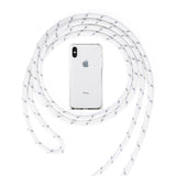 Simple Clear Air Bag Corner with Shoulder Strap Soft Phone Case Back Cover for iPhone 11/11 Pro/11 Pro Max/XS Max/XR/XS/X/8 Plus/8/7 Plus/7 - halloladies