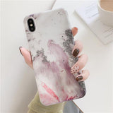 Creative Marble Soft IMD Phone Case Back Cover for iPhone 11/11 Pro/11 Pro Max/XS Max/XR/XS/X/8 Plus/8/7 Plus/7 - halloladies