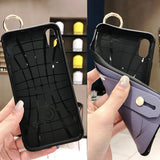 Soft TPU Wrist Strap Phone Holder Phone Case Back Cover for iPhone 11 Pro Max/11 Pro/11/XS Max/XR/XS/X/8 Plus/8/7 Plus/7 - halloladies