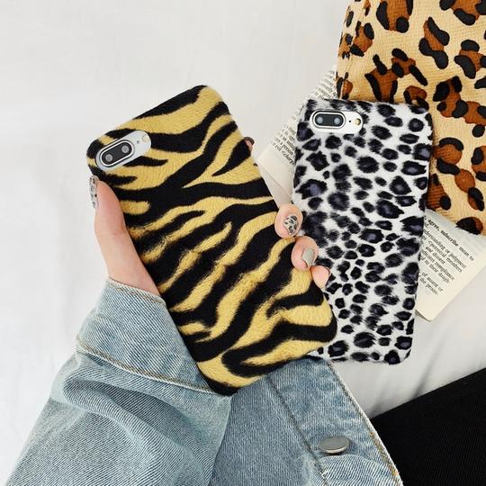 Leopard Tiger Print Fur Phone Case Back Cover for iPhone 11/11 Pro/11 Pro Max/XS Max/XR/XS/X/8 Plus/8/7 Plus/7 - halloladies