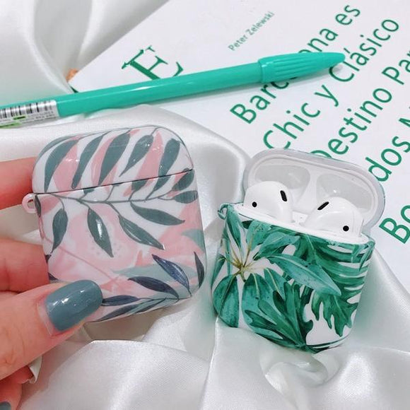 Retro Leaf Airpods Case Wireless Bluetooth Earphone Cases for Airpods - halloladies