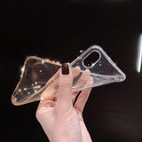 Shining Gradient Diamond Framework Clear iPhone Case Back Cover for XS Max/XR/XS/X/8 Plus/8/7 Plus/7/6s Plus/6s/6 Plus/6 - halloladies