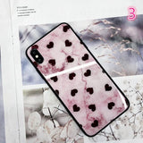 Pink Love Heart Marble Tempered Glass iPhone Case Back Cover for iPhone XS Max/XR/XS/X/8 Plus/8/7 Plus/7/6s Plus/6s/6 Plus/6 - halloladies