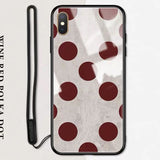 Luxury Tempered Glass Wave Point Phone Case Back Cover - IPhone 12/12 Pro/12mini/12 Pro Max/11 Pro Max/11 Pro/11/XS Max/XR/XS/X/8 Plus/8 - halloladies