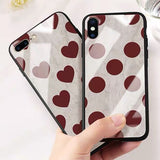 Luxury Tempered Glass Wave Point Phone Case Back Cover - IPhone 12/12 Pro/12mini/12 Pro Max/11 Pro Max/11 Pro/11/XS Max/XR/XS/X/8 Plus/8 - halloladies