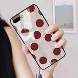 Luxury Tempered Glass Wave Point Phone Case Back Cover - IPhone 12/12 Pro/12mini/12 Pro Max/11 Pro Max/11 Pro/11/XS Max/XR/XS/X/8 Plus/8 - halloladies