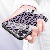 Purple Leopard Print Tempered Glass Phone Case Back Cover - iPhone 11 Pro Max/11 Pro/11/XS Max/XR/XS/X/8 Plus/8 - halloladies