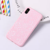 Lace Floral Paisley Henna Mandala Soft TPU Phone Case Back Cover for iPhone 11 Pro Max/11 Pro/11/XS Max/XR/XS/X/8 Plus/8/7 Plus/7 - halloladies