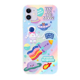 Laser Space Astronaut Soft Phone Case Back Cover - iPhone 11/11 Pro/11 Pro Max/XS Max/XR/XS/X/8 Plus/8/7 Plus/7 - halloladies