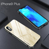 Creative Wooden Pattern Tempered Glass Phone Case Back Cover - iPhone XS Max/XR/XS/X/8 Plus/8/7 Plus/7/6s Plus/6s/6 Plus/6 - halloladies