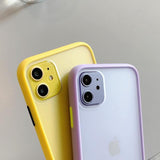 Contrast Candy Color Transparent Soft Phone Case Back Cover - iPhone 12 Pro Max/12 Pro/12/12 Mini/SE/11 Pro Max/11 Pro/11/XS Max/XR/XS/X/8 Plus/8 - halloladies