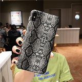 Retro Snake Skin Matte Phone Case Back Cover - iPhone 11/11 Pro/11 Pro Max/XS Max/XR/XS/X/8 Plus/8/7 Plus/7 - halloladies