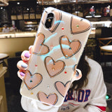 Laser Diamond Love Heart Soft Phone Case Back Cover for iPhone 12 Pro Max/12 Pro/12/12 Mini/SE/11 Pro Max/11 Pro/11/XS Max/XR/XS/X/8 Plus/8 - halloladies