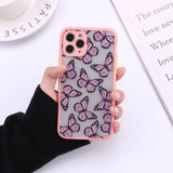 Cute 3D Relif Butterfly iPhone Case for iPhone 12 Pro Max/12 Pro/12/12 Mini/SE/11 Pro Max/11 Pro/11/XS Max/XR/XS/X/8 Plus/8