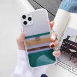 Shining Powder Contrast Color Transparent Electroplate Soft Phone Case Back Cover - iPhone 11/11 Pro/11 Pro Max/XS Max/XR/XS/X/8 Plus/8/7 Plus/7 - halloladies