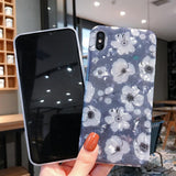 Simple Flower Shell Pattern Phone Case Back Cover for iPhone 11 Pro Max/11 Pro/11/XS Max/XR/XS/X/8 Plus/8/7 Plus/7 - halloladies
