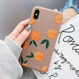 Retro Orange Pattern Phone Case Back Cover - iPhone 11/11 Pro/11 Pro Max/XS Max/XR/XS/X/8 Plus/8/7 Plus/7 - halloladies