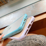 Candy Color Wave Point Frame Transparent Phone Case Back Cover for iPhone 11/11 Pro/11 Pro Max/XS Max/XR/XS/X/8 Plus/8/7 Plus/7 - halloladies