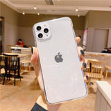 Transparent Glitter Phone Case Back Cover - iPhone 12 Pro Max/12 Pro/12/12 Mini/SE/11 Pro Max/11 Pro/11/XS Max/XR/XS/X/8 Plus/8 - halloladies