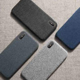 Ultra Thin Soft Cloth Solid Color Phone Case Back Cover for iPhone 11 Pro Max/11 Pro/11/XS Max/XR/XS/X/8 Plus/8 - halloladies