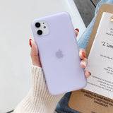 Simple Candy Color Matte Transparent Soft Phone Case Back Cover for iPhone 12 Pro Max/12 Pro/12/12 Mini/SE/11 Pro Max/11 Pro/11/XS Max/XR/XS/X/8 Plus/8 - halloladies