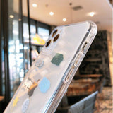Cute Scrawl Transparent Soft Phone Case Back Cover - iPhone 12 Pro Max/12 Pro/12/12 Mini/SE/11 Pro Max/11 Pro/11/XS Max/XR/XS/X/8 Plus/8 - halloladies