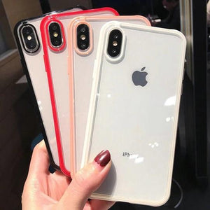 Luxury Transparent Ultra Thin Silicone Phone Case Back Cover for iPhone XS Max/XR/XS/X/8 Plus/8/7 Plus/7/6s Plus/6s/6 Plus/6 - halloladies