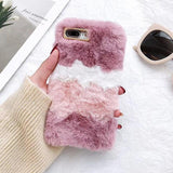 Cute Warm Furry Fluffy Phone Case Back Cover - iPhone 11 Pro Max/11 Pro/11/XS Max/XR/XS/X/8 Plus/8/7 Plus/7 - halloladies