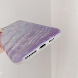 Marble Purple Dream Shell Soft Phone Case Back Cover - iPhone 11/11 Pro/11 Pro Max/XS Max/XR/XS/X/8 Plus/8/7 Plus/7 - halloladies