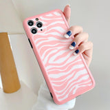 Pink Zebra Soft Phone Case Back Cover for iPhone 12 Pro Max/12 Pro/12/12 Mini/11 Pro Max/11 Pro/11/XS Max/XR/XS/X/8 Plus/8/7 Plus/7 - halloladies
