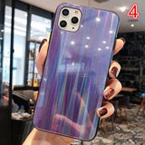 Glitter Powder Laser Tempered Phone Case Back Cover - iPhone 11 Pro Max/11 Pro/11/XS Max/XR/XS/X/8 Plus/8/7 Plus/7 - halloladies
