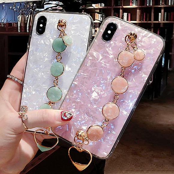 Diamond Wristband Shell Soft Phone Case Back Cover for iPhone 11 Pro Max/11 Pro/11/XS Max/XR/XS/X/8 Plus/8/7 Plus/7 - halloladies