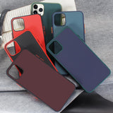 Contrast Color Matte Soft Phone Case Back Cover for iPhone 11/11 Pro/11 Pro Max/XS Max/XR/XS/X/8 Plus/8/7 Plus/7 - halloladies