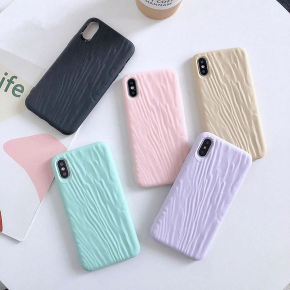 Simple Candy Color Quicksand Texture Surface Soft Phone Case Back Cover - iPhone 11/11 Pro/11 Pro Max/XS Max/XR/XS/X/8 Plus/8/7 Plus/7 - halloladies