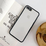 Simple Fashion Plain Soft Silicon Transparent Phone Case Back Cover - iPhone 11 Pro Max/11 Pro/11/XS Max/XR/XS/X/8 Plus/8/7 Plus/7/6s Plus/6s/6 Plus/6 - halloladies